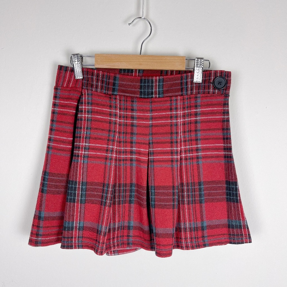 HOLLISTER, Red Plaid Mini Skort